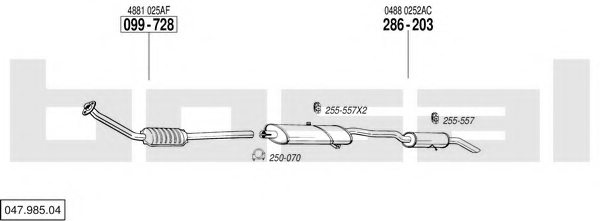 BOSAL 047.985.04 Exhaust System